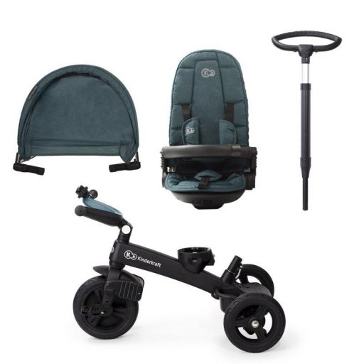KINDERKRAFT SELECT Easytwist háromkerekű Midnight Green, Premium