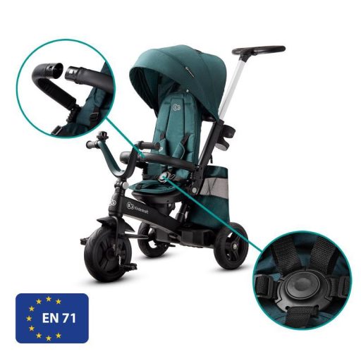 KINDERKRAFT SELECT Easytwist háromkerekű Midnight Green, Premium