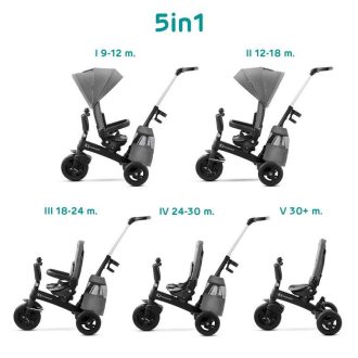   KINDERKRAFT SELECT Easytwist Platinum Grey, Premium háromkerekű bicikli