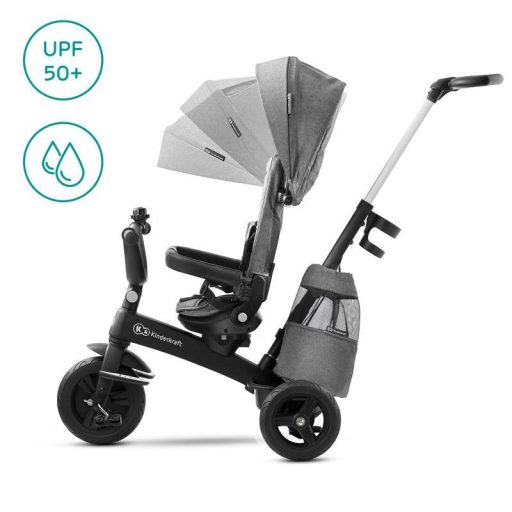 KINDERKRAFT SELECT Easytwist Platinum Grey, Premium háromkerekű bicikli