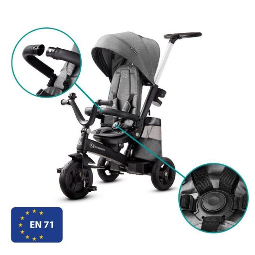 KINDERKRAFT SELECT Easytwist Platinum Grey, Premium háromkerekű bicikli