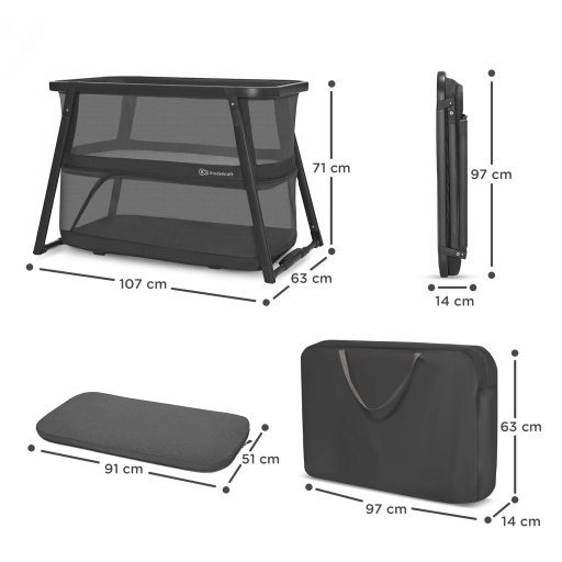 KINDERKRAFT Utazóágy Sofi plus Grey