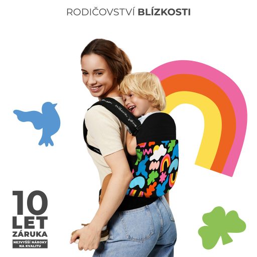 KINDERKRAFT Hordozó Huggy Boldog formák
