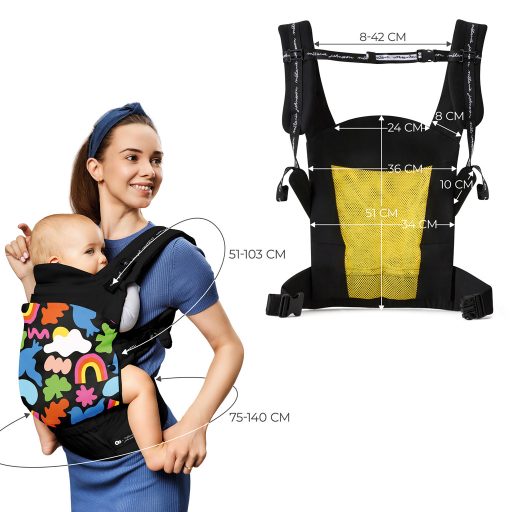 KINDERKRAFT Hordozó Huggy Boldog formák