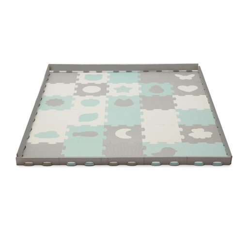 KINDERKRAFT Habosított puzzle alátét Luno Shapes 185 x 165 cm Mentol, 30db, Prémium
