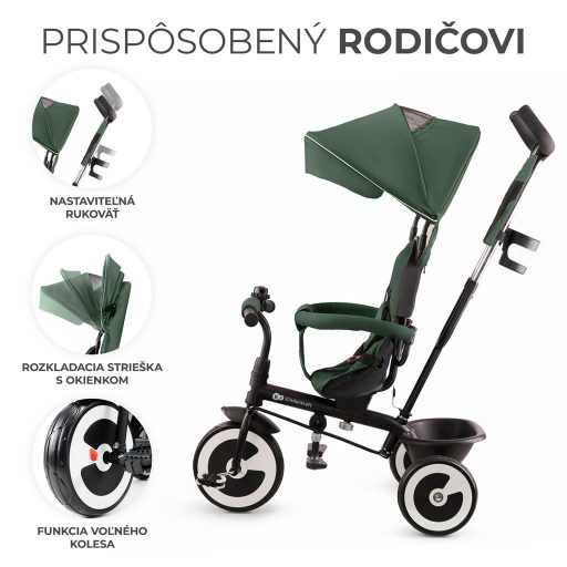 KINDERKRAFT Háromkerekű Aston Mystic Green