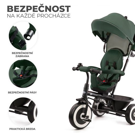 KINDERKRAFT Háromkerekű Aston Mystic Green