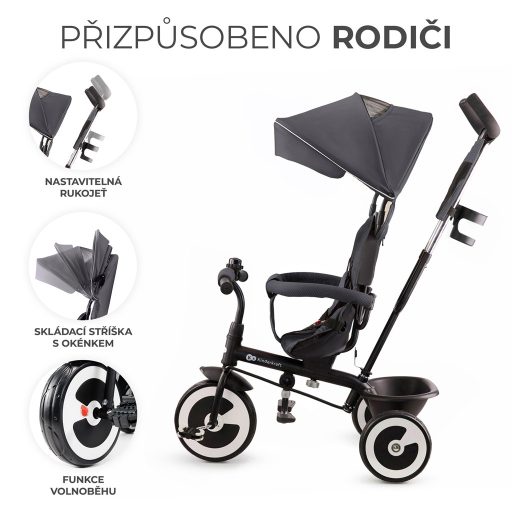 KINDERKRAFT Háromkerekű Aston Malachite Grey