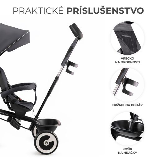 KINDERKRAFT Háromkerekű Aston Malachite Grey