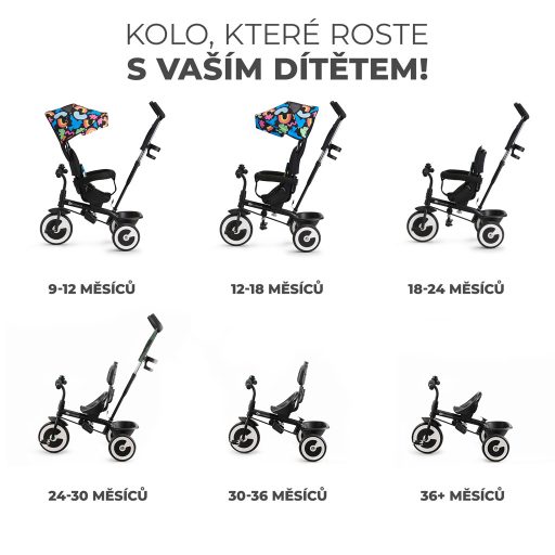 KINDERKRAFT Háromkerekű Aston Happy shapes