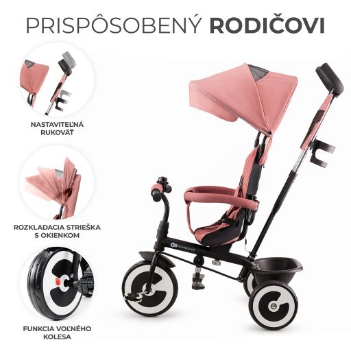 KINDERKRAFT Háromkerekű Aston Rose pink