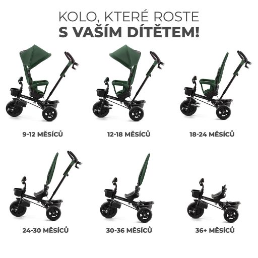 KINDERKRAFT Háromkerekű Aveo Mistic Green