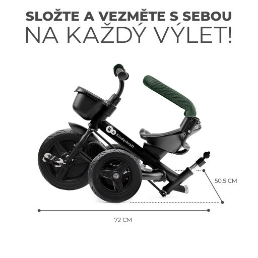 KINDERKRAFT Háromkerekű Aveo Mistic Green