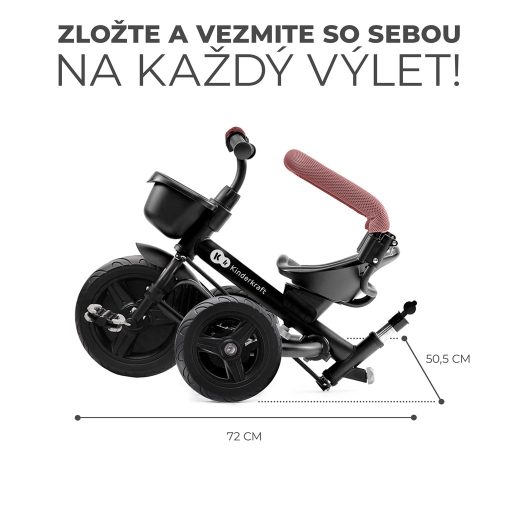 KINDERKRAFT Háromkerekű Aveo Rose pink