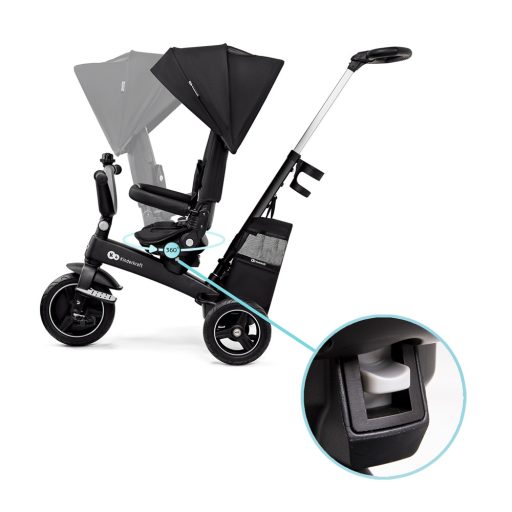 KINDERKRAFT SELECT Easytwist Black, Premium háromkerekű