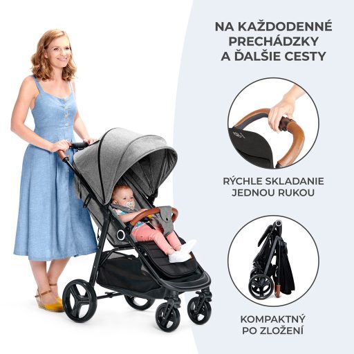 KINDERKRAFT Sport babakocsi Grande Plus Black