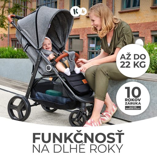 KINDERKRAFT Sport babakocsi Grande Plus Grey