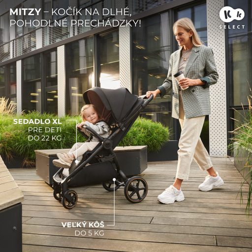 KINDERKRAFT SELECT Sport babakocsi Mitzy Linen Beige
