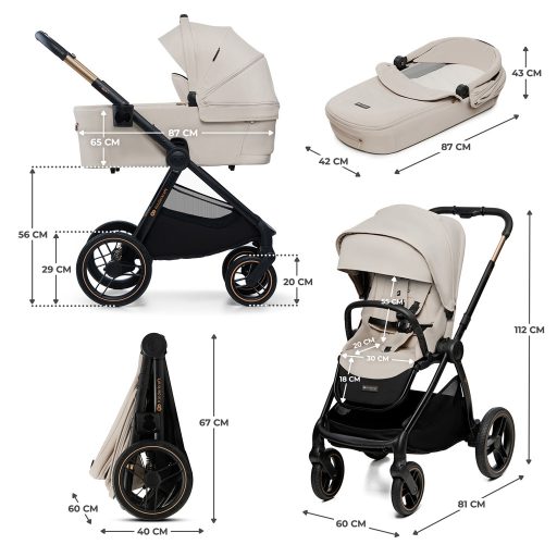 KINDERKRAFT Kombinált babakocsi Nea 2 2in1 Beige