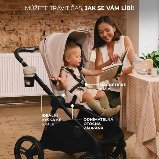 KINDERKRAFT Kombinált babakocsi Nea 2 2in1 Dark Grey