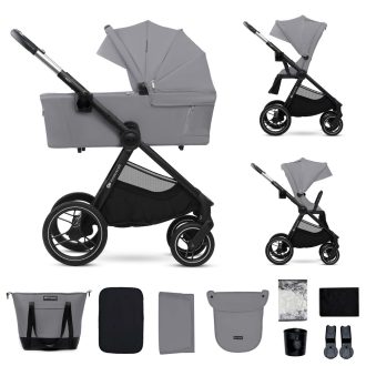 KINDERKRAFT Kombinált babakocsi Nea 2 2in1 Platinum Grey