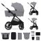 KINDERKRAFT Kombinált babakocsi Nea 2 2in1 Platinum Grey