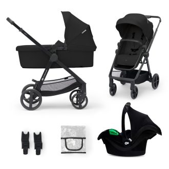   KINDERKRAFT Babakocsi kombinált 3 az 1-ben Newly Classic fekete + Mink PRO