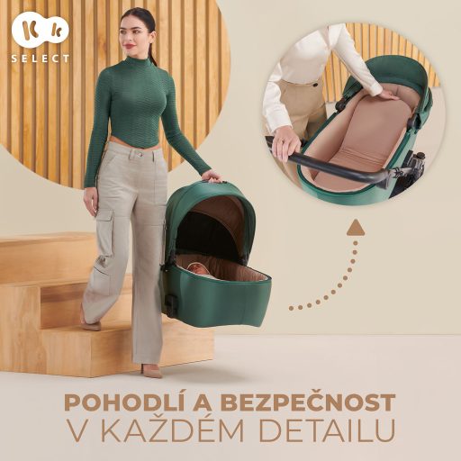 KINDERKRAFT Babakocsi kombi 2 az 1-ben Prime 2 Beige