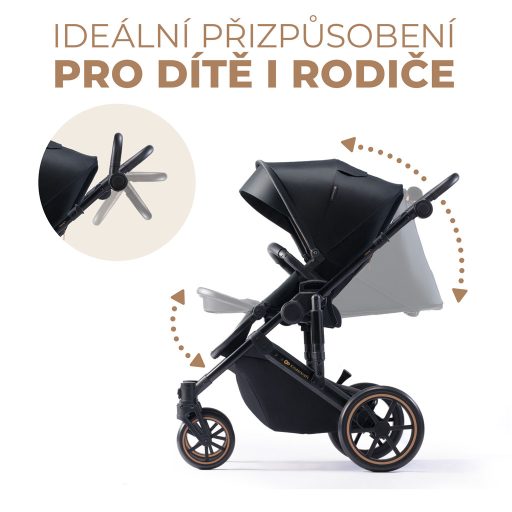 KINDERKRAFT Babakocsi kombinált 2 az 1-ben Prime 2 Black