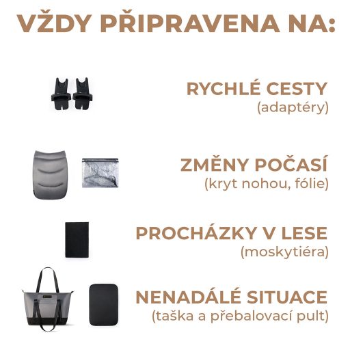 KINDERKRAFT Babakocsi kombinált 2 az 1-ben Prime 2 Grey