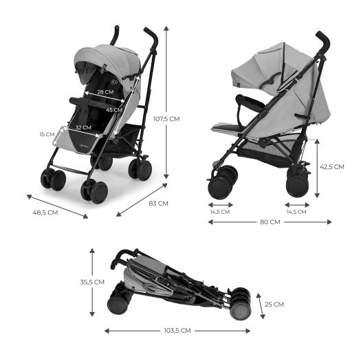 KINDERKRAFT Sport babakocsi Siesta Ash grey