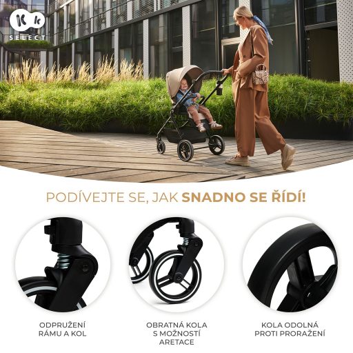 KINDERKRAFT SELECT Sport babakocsi Yoxi Pure Black