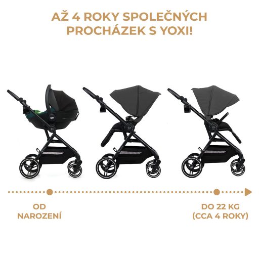 KINDERKRAFT SELECT Sport babakocsi Yoxi Moonlight Grey
