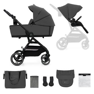   KINDERKRAFT SELECT Yoxi 2v1 kombinált babakocsi Moonlight Grey