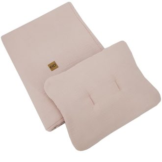   EKO Ágynemű szett 2 részes muszlin Powder pink 30x40 cm, 75x100 cm