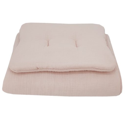 EKO Ágynemű szett 2 részes muszlin Powder pink 30x40 cm, 75x100 cm