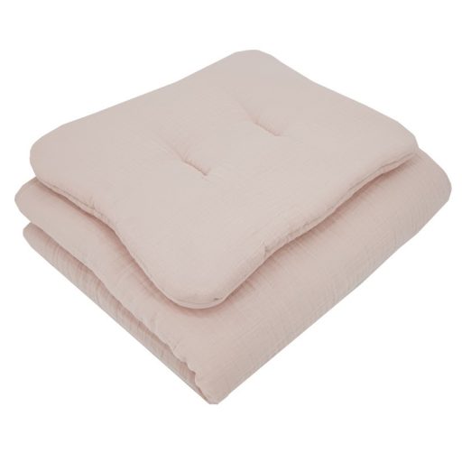 EKO Ágynemű szett 2 részes muszlin Powder pink 30x40 cm, 75x100 cm