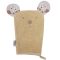 EKO Pamut frottír törölköző Bear Beige fülekkel 20x15 cm