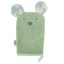 EKO Pamut frottír zsebkendő Bear Olive green 20x15 cm