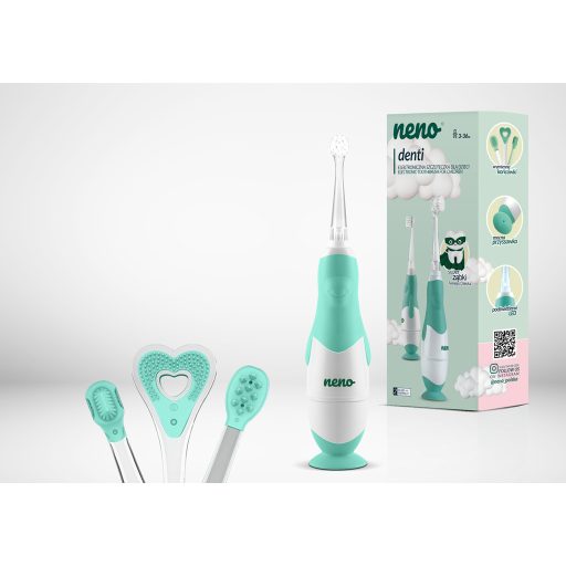 NENO Gyermek elektromos fogkefe Denti - zöld 3m+