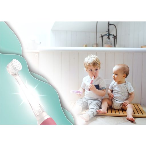 NENO Gyermek elektromos fogkefe Denti - rózsaszín 3m+