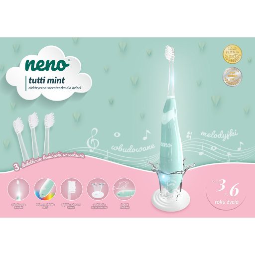 NENO Gyermek elektromos fogkefe Tutti - menta 3 éves kortól+