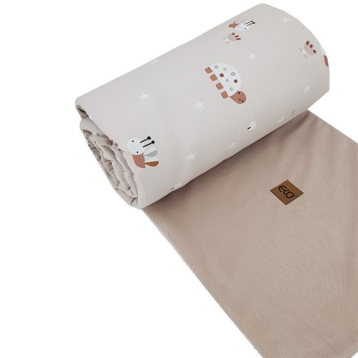 EKO Védő a kiságyba VELVET Bees Beige 360x35 cm