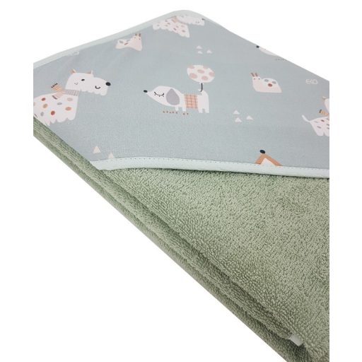 EKO Osuška na kúpanie s kapucňou bavlnená Dogs Mint 100x100 cm