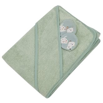 EKO Fürdőlepedő fülekkel bambusz Dogs Mint 100x100 cm
