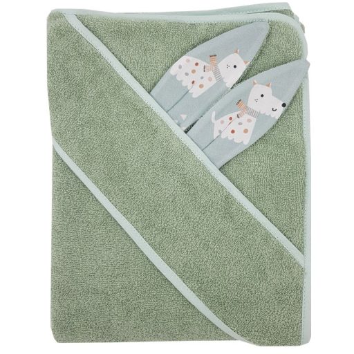 EKO Fürdőlepedő fülekkel pamut Dogs Mint 100x100 cm