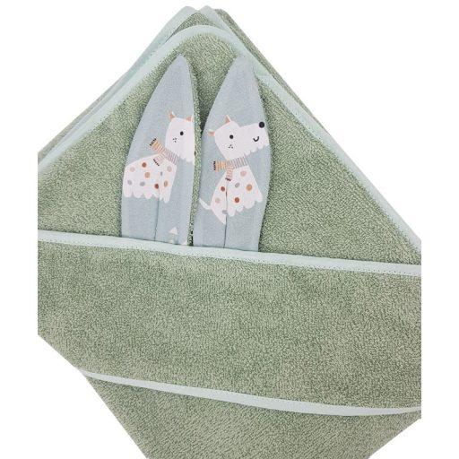 EKO Fürdőlepedő fülekkel pamut Dogs Mint 100x100 cm