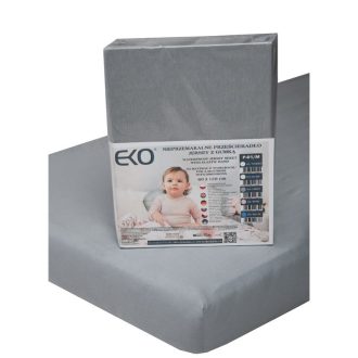 EKO Lepedő vízálló gumis jersey szürke 120x60 cm