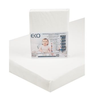 EKO Lepedő vízálló gumis jersey fehér 120x60 cm