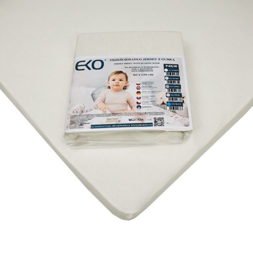 EKO Lepedő gumírozott jersey bézs 120x60 cm